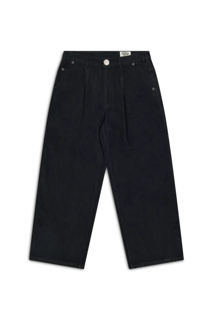 DENIM PLEAT CHAIN JEANS
